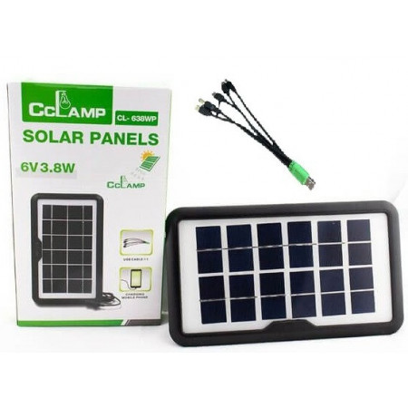 Сонячна панель SOLAR PANEL CL-638WP/розмір 26х16 см