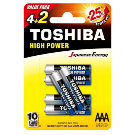 Акумулятор Toshiba LR3/AAA/Лужний Високої Потужності