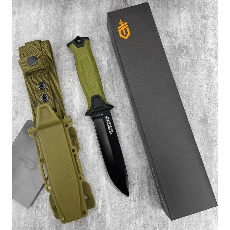 Ніж мисливський Bear Grylls Gerber ОЛИВА 539-1 / 25 см / 11 см
