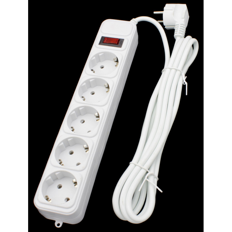 Сетевой фильтр Maxxter SPM5-G-10G 5 гнёзд, 3 метра