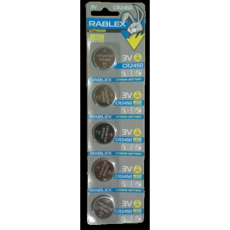 Батарейки-таблетки Rablex CR2450/3V блістер 5 шт.