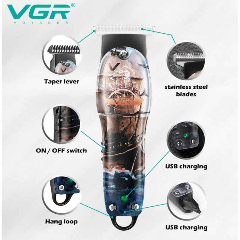 Триммер бороды и усов VGR V-953