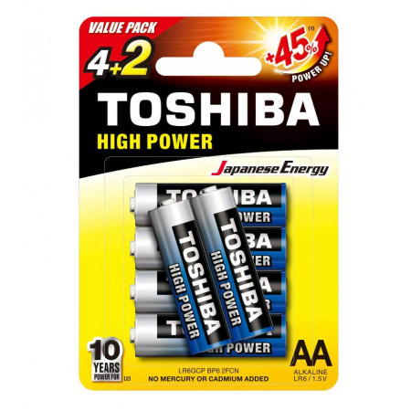 Акумулятор Toshiba LR6/AA/Алкаліновий Високої Потужності