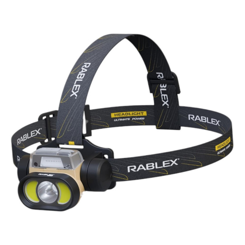Налобний ліхтар Rablex RB986, біле + фарбоване світло, 1200 Lumen, Type-C, Сенсор, водонепроникний