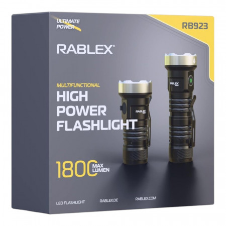 Ручний ліхтар Rablex RB923, Білий + Синій + Зелений + Червоний +Фіолетовий + Жовтий, ЗП Type-C,