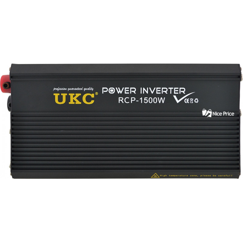 Інвертор перетворювач Професійний UKC 12V-220V RCP-1500W + USB / 4145