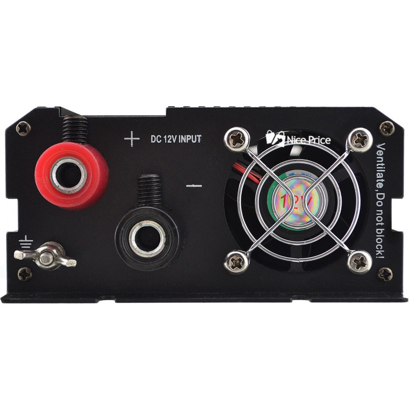 Інвертор перетворювач Професійний UKC 12V-220V RCP-1500W + USB / 4145