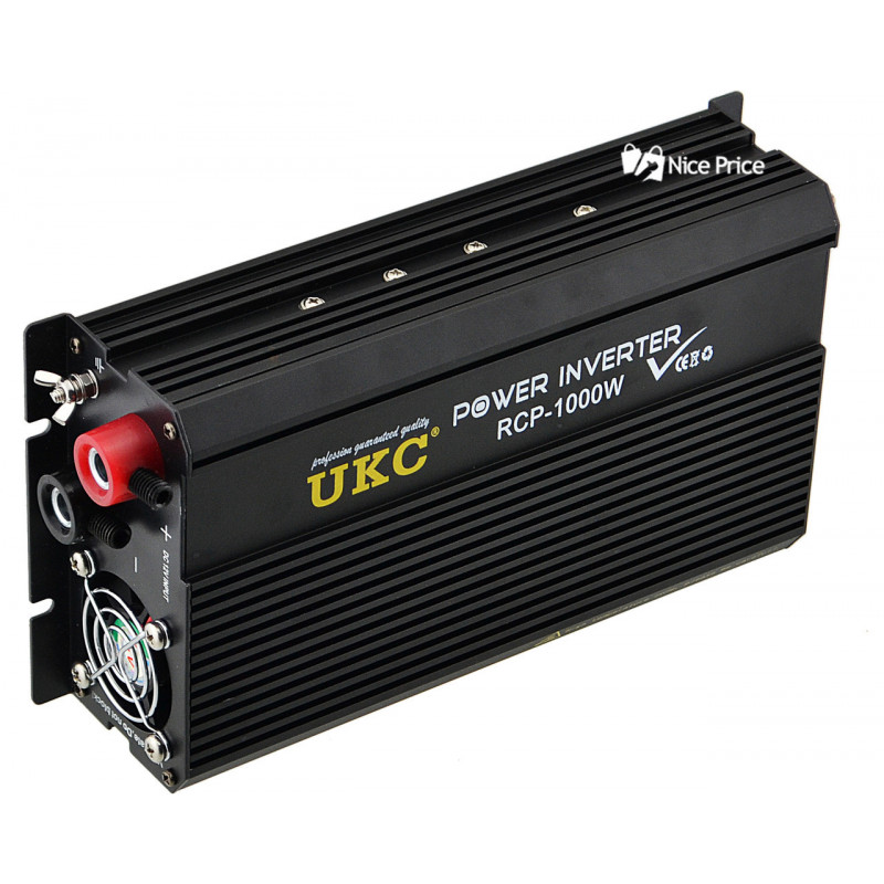 Інвертор перетворювач Професійний UKC 12V-220V RCP-1000W + USB / 4144