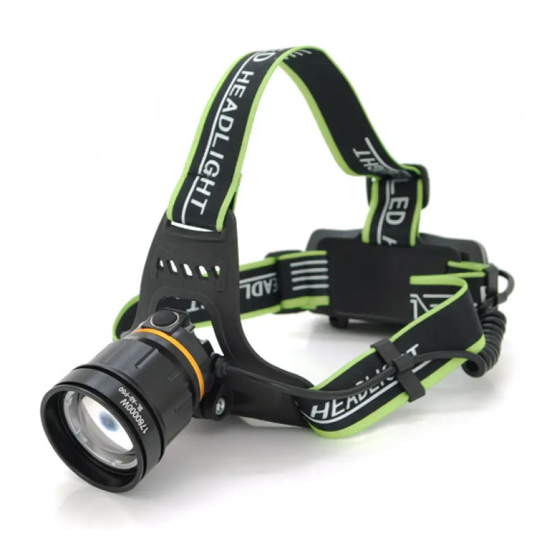 Налобний ліхтар Bailong BL-A8-P50, 2x18650, зум, ЗУ microUSB