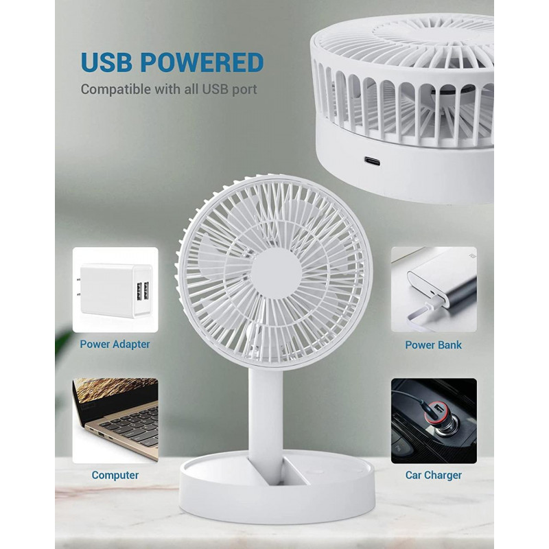 Настільний вентилятор складний USB міні-вентилятор Folding Fan з акум. (WX6505)