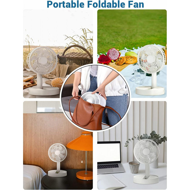 Настільний вентилятор складний USB міні-вентилятор Folding Fan з акум. (WX6505)