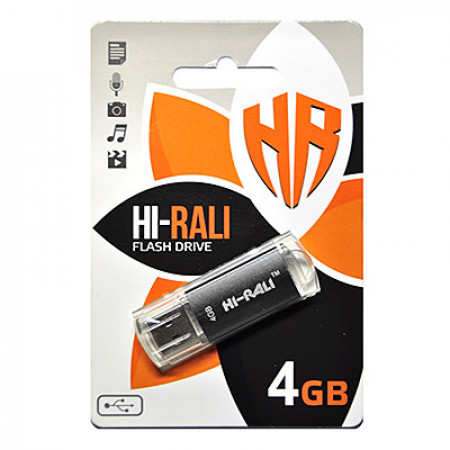 USB флеш накопичувач Hi-Rali 4GB/ HI-4GBCORBK (Гарантія 3 роки)