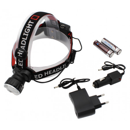 Налобний ліхтар Bailong BL-T20-P90, 2х18650, P90 LED, Zoom, 7470