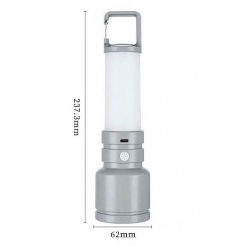 Ручний ліхтар CH-23051-3W+SMD, Li-Ion акум., карабін, ЗУ Type-C