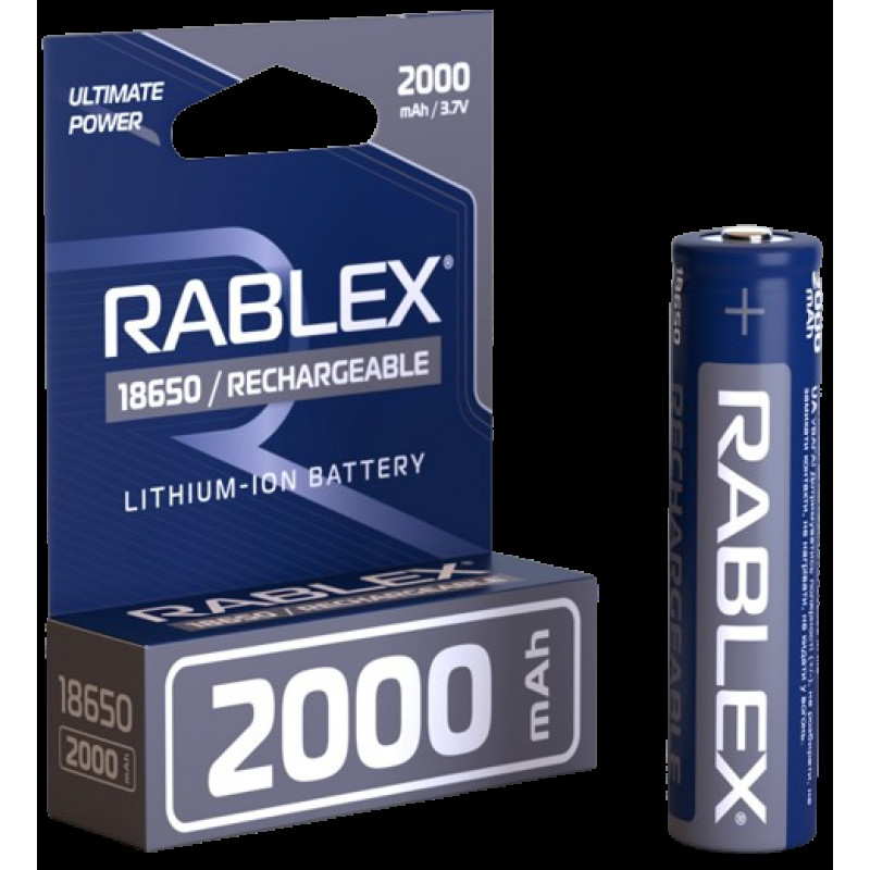 Акумулятор Rablex 18650 Li-ion 2000mAh 3.7v