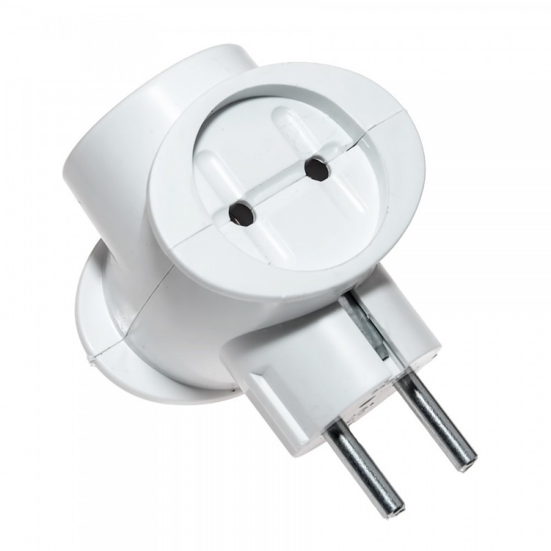 Тройник електричний Токер ЕМР 16А Білий С/З