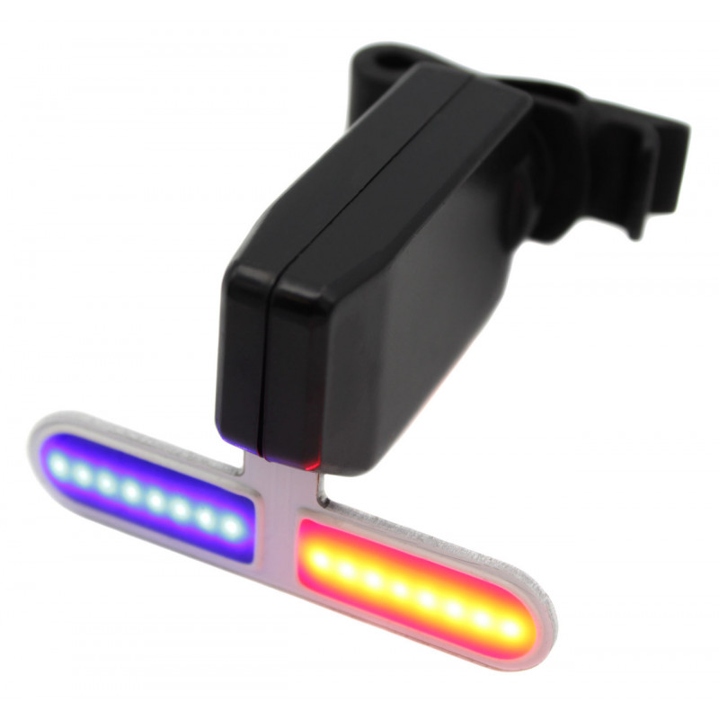 Велосипедный задний фонарик мигалка аккумуляторная Полиция 902 microUSB