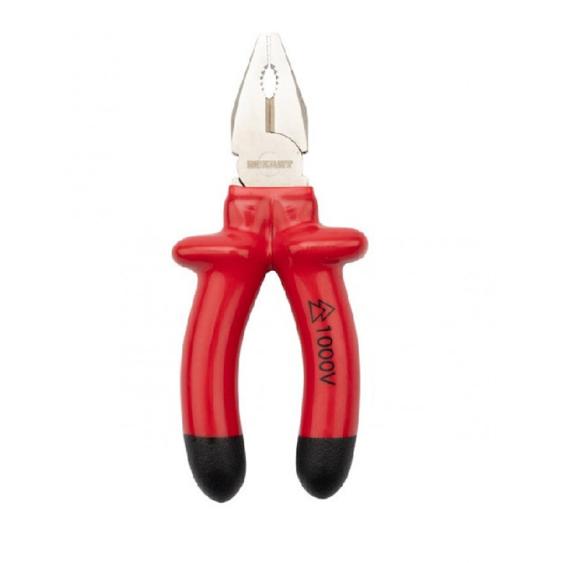 Плоскогубці 1000V з прогумованими ручками середні 17 см Red