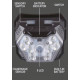 Налобний ліхтар Rablex RB952, жовтий+білий+червоний, 3хTG+8хLED+2хRED LED, Сенсор, акум, Type-C