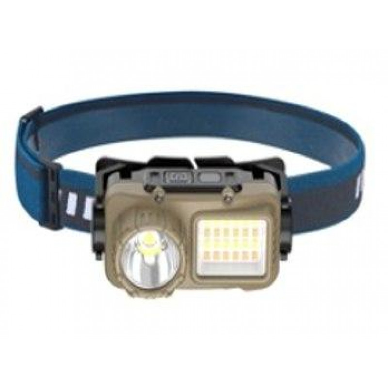 Налобний ліхтар Rablex RB953, жовтий+білий+червоний, T6+24хCOB+2хRED LED, Сенсор, акум, Type-C