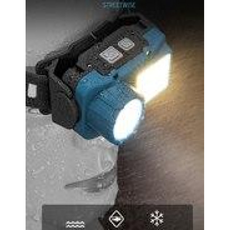 Налобний ліхтар Rablex RB953, жовтий+білий+червоний, T6+24хCOB+2хRED LED, Сенсор, акум, Type-C