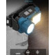 Налобний ліхтар Rablex RB953, жовтий+білий+червоний, T6+24хCOB+2хRED LED, Сенсор, акум, Type-C
