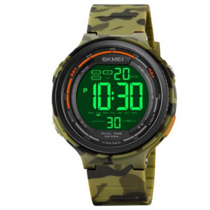 Годинники наручні SKMEI 1841CMGN, ARMY GREEN CAMO