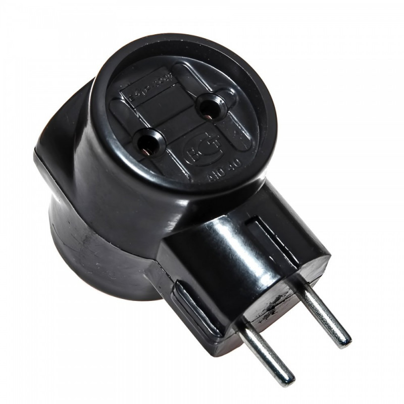 Тройник електричний Токер ЕМР, 6А Чорний