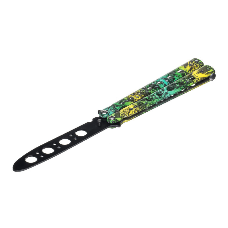 Ніж метелик Тренувальний Skall 301-3 Blue-Green