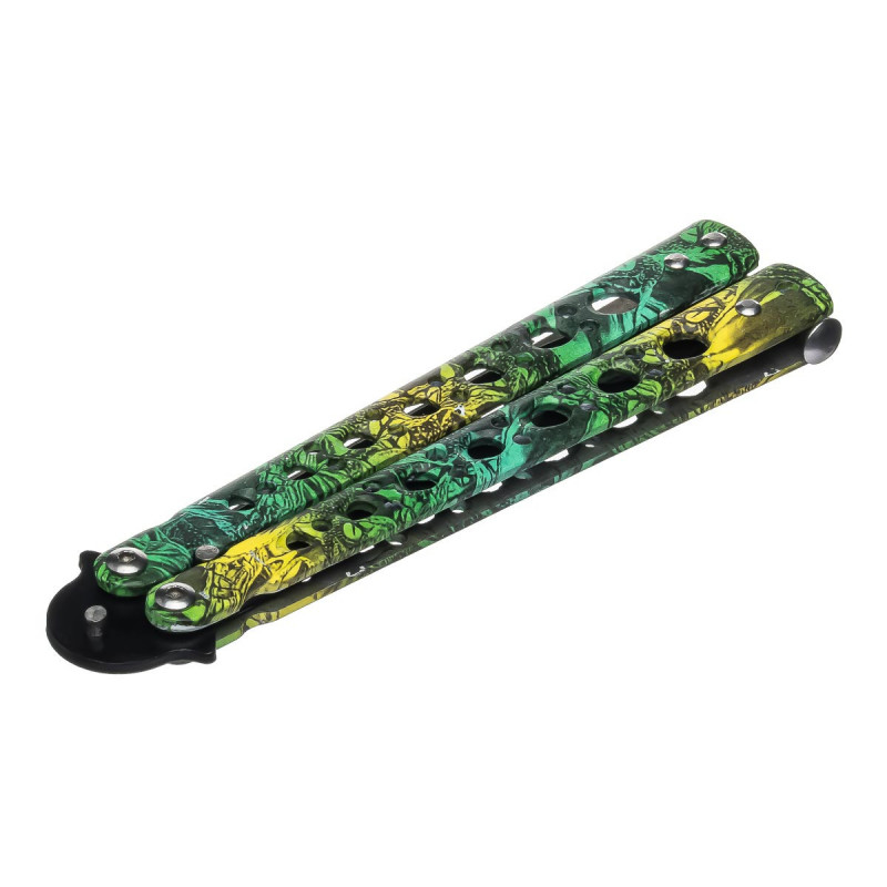 Ніж метелик Тренувальний Skall 301-3 Blue-Green