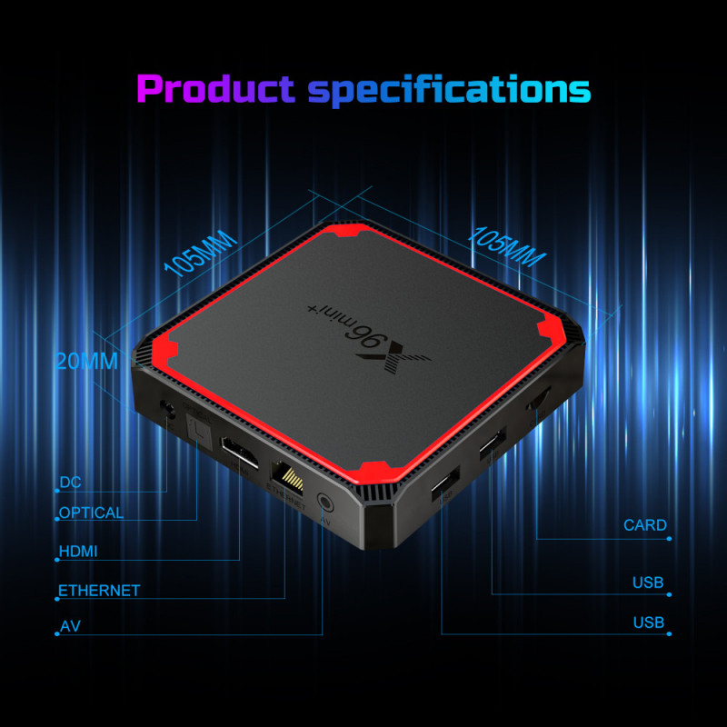 Смарт ТВ-приставкам X96 mini PLUS 2/16Гб, S905W4, Android, WI-FI