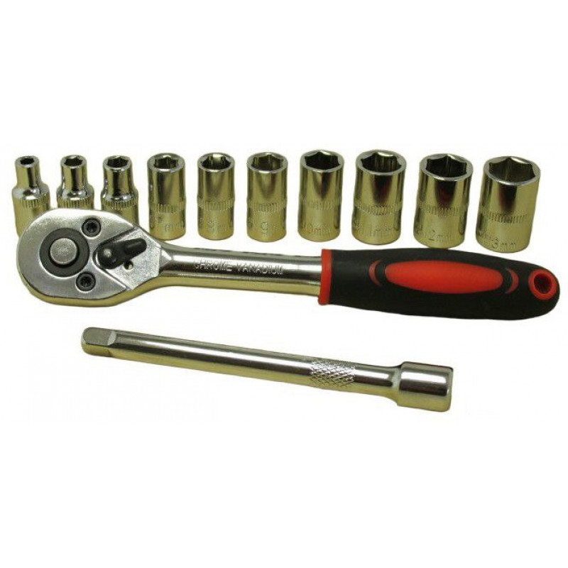 Набір інструментів ключ трещотка, подовжувач, головки, Tianfeng Tools 12pcs 8312