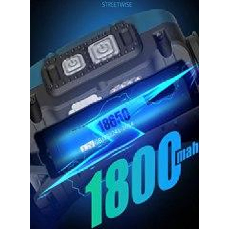 Налобний ліхтар Rablex RB954, жовтий+білий+червоний, T6+4хCOB, Сенсор, акум, Type-C