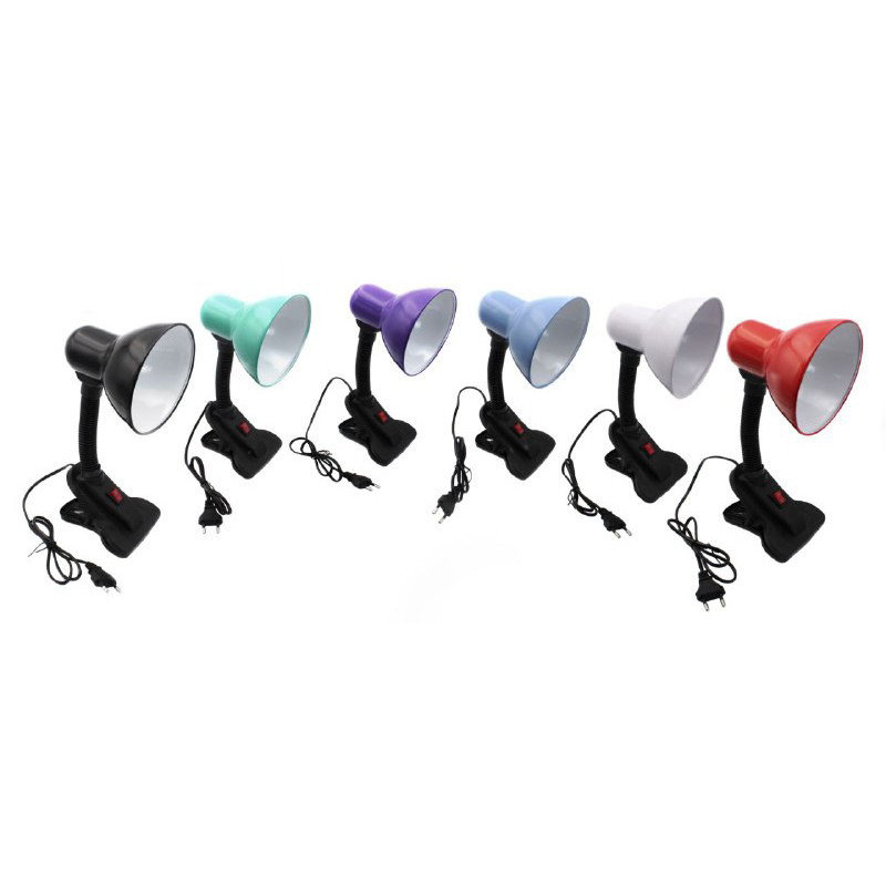 Настільна лампа китай прищепка E27 (в наявності різні кольори) від 220V