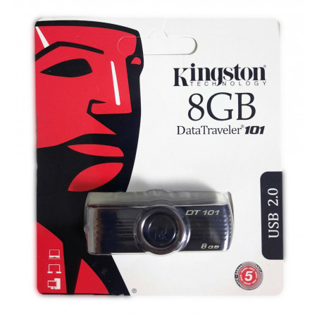 USB флеш накопичувач Kingston DT101 8Gb Black (DT101 G2) (Гарантія 3 роки)