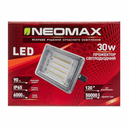 Прожектор Світлодіодний NeoMax 30W LED IP65 6000K (14см*10см)