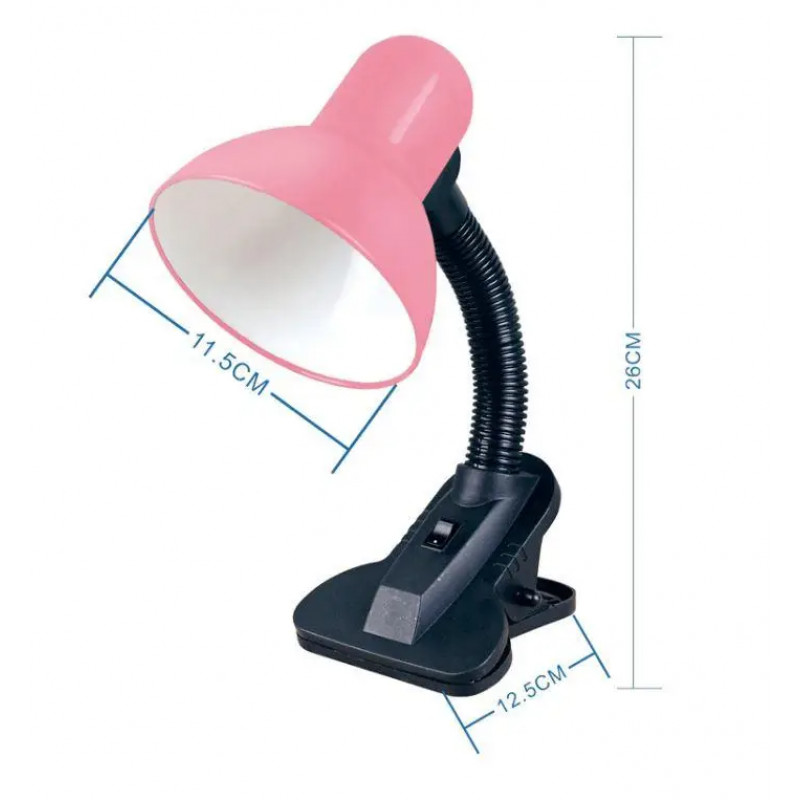Настільна лампа китай прищепка E27 (в наявності різні кольори) від 220V