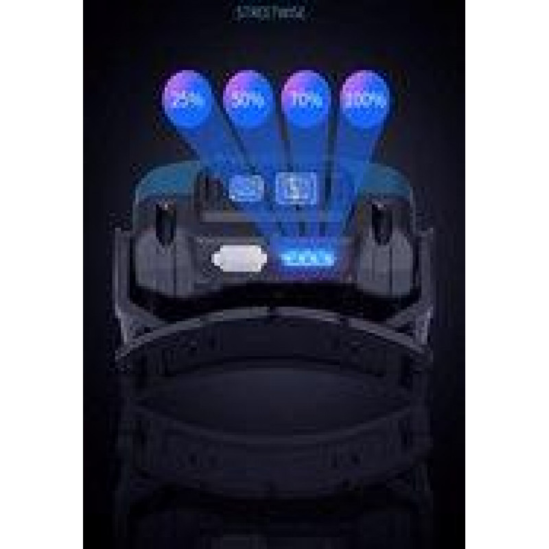 Налобний ліхтар Rablex RB955, жовтий+білий+червоний, T6+6хCOB, Zoom, Сенсор, акум, Type-C